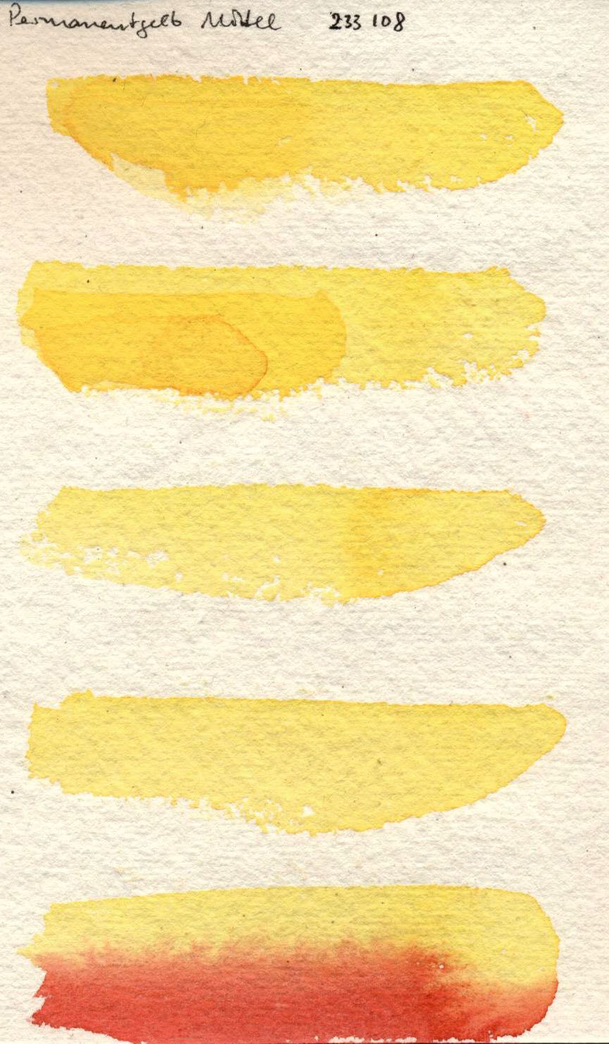 Kremer akvarel - stálá žlutá střední (plast, 3 x 1,8 x 1 cm)